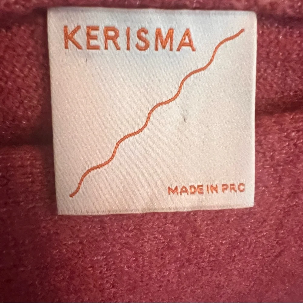 Kerisma Womens Size M/L Boat Neck Batwing Sweater Maroon Cashmere Blend Dolman - Picture 5 of 7